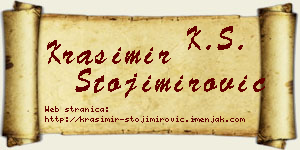 Krasimir Stojimirović vizit kartica